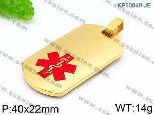 Stainless Steel Gold-plating Pendant - KP80040-JE