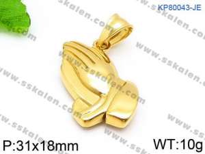 Stainless Steel Gold-plating Pendant - KP80043-JE