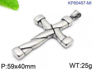 Stainless Steel Cross Pendant - KP80487-MI