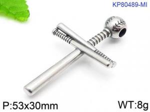 Stainless Steel Cross Pendant - KP80489-MI