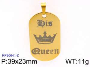 Stainless Steel Gold-plating Pendant - KP80641-Z