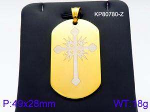 Stainless Steel Gold-plating Pendant - KP80780-Z