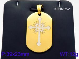 Stainless Steel Gold-plating Pendant - KP80782-Z