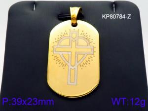 Stainless Steel Gold-plating Pendant - KP80784-Z
