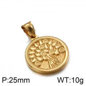 Stainless Steel Gold-plating Pendant - KP80826-Z