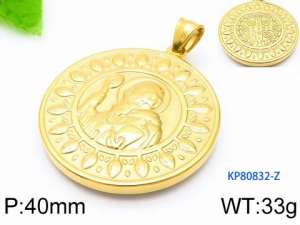 Stainless Steel Gold-plating Pendant - KP80832-Z