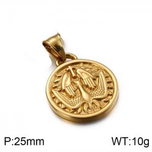 Stainless Steel Gold-plating Pendant - KP80835-Z