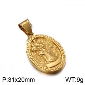 Stainless Steel Gold-plating Pendant - KP80836-Z