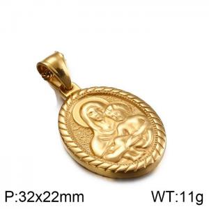 Stainless Steel Gold-plating Pendant - KP80838-Z