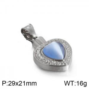 Stainless Steel Stone & Crystal Pendant - KP80882-Z