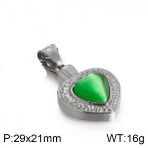 Stainless Steel Stone & Crystal Pendant - KP80888-Z