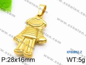 Stainless Steel Gold-plating Pendant - KP80892-Z