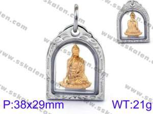 Stainless Steel Gold-plating Pendant - KP80969-HX