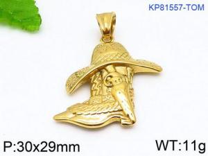 Stainless Steel Gold-plating Pendant - KP81557-TOM