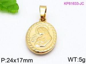 Stainless Steel Gold-plating Pendant - KP81633-JC