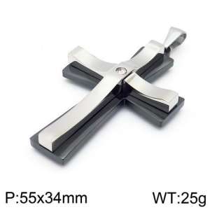 Stainless Steel Cross Pendant - KP82053-LE
