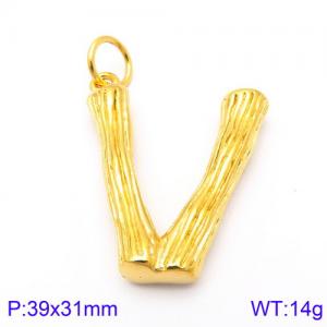 Stainless Steel Gold-plating Pendant - KP82118-KHX