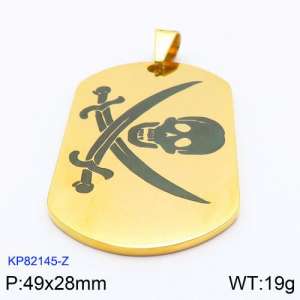 Stainless Steel Gold-plating Pendant - KP82145-Z