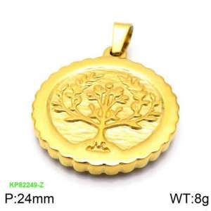 Stainless Steel Gold-plating Pendant - KP82249-Z