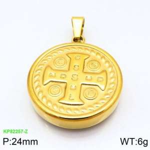 Stainless Steel Gold-plating Pendant - KP82257-Z