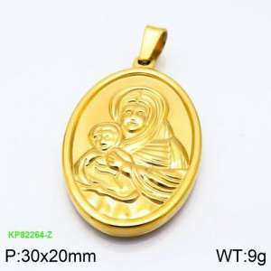 Stainless Steel Gold-plating Pendant - KP82264-Z