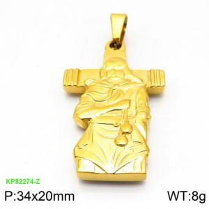 Stainless Steel Gold-plating Pendant - KP82274-Z