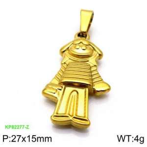 Stainless Steel Gold-plating Pendant - KP82277-Z