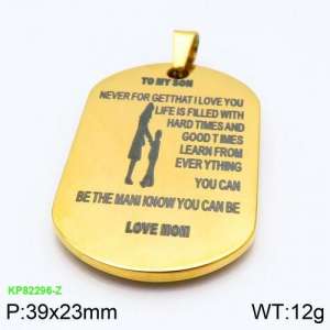 Stainless Steel Gold-plating Pendant - KP82296-Z