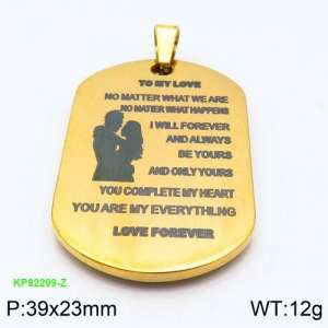 Stainless Steel Gold-plating Pendant - KP82299-Z