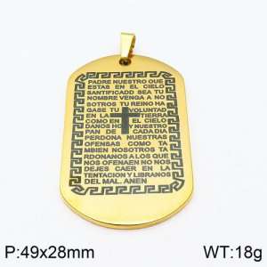 Stainless Steel Gold-plating Pendant - KP82674-Z