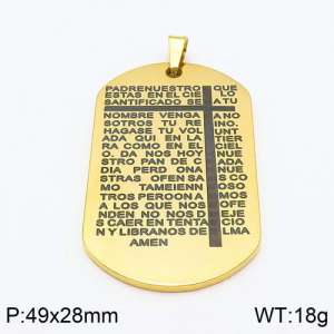 Stainless Steel Gold-plating Pendant - KP82676-Z