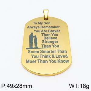 Stainless Steel Gold-plating Pendant - KP82678-Z