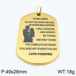 Stainless Steel Gold-plating Pendant - KP82680-Z