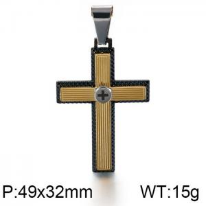 Stainless Steel Cross Pendant - KP83008-KFC