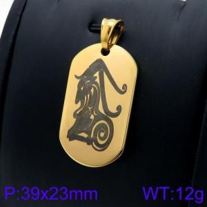 Stainless Steel Gold-plating Pendant - KP93319-Z