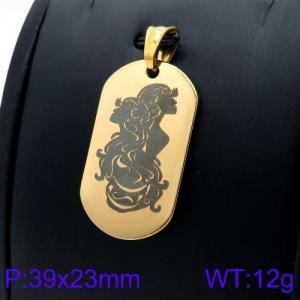 Stainless Steel Gold-plating Pendant - KP93321-Z