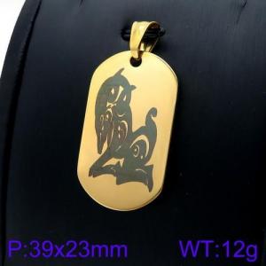 Stainless Steel Gold-plating Pendant - KP93323-Z