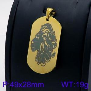 Stainless Steel Gold-plating Pendant - KP93329-Z