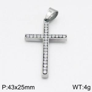 Stainless Steel Cross Pendant - KP93552-LK