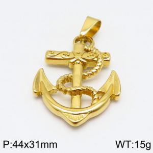 Stainless Steel Gold-plating Pendant - KP93554-LK