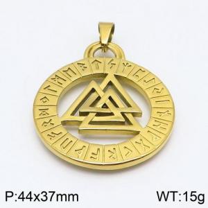 Stainless Steel Gold-plating Pendant - KP93624-ZY