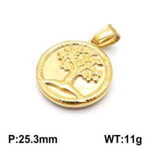 Stainless Steel Gold-plating Pendant - KP93843-Z