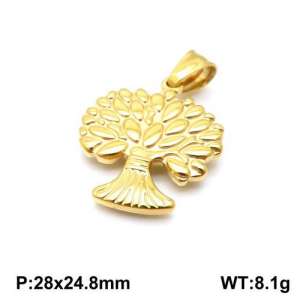 Stainless Steel Gold-plating Pendant - KP93846-Z