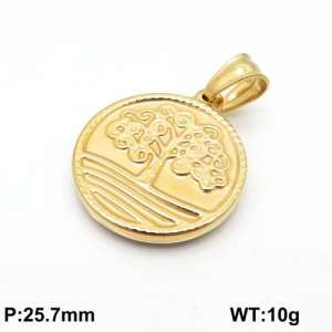 Stainless Steel Gold-plating Pendant - KP93849-Z