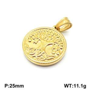 Stainless Steel Gold-plating Pendant - KP93862-Z