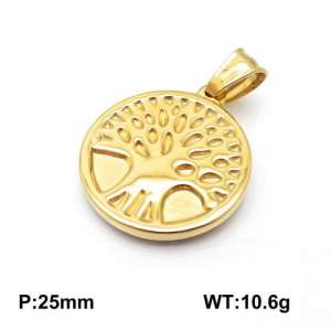 Stainless Steel Gold-plating Pendant - KP93865-Z