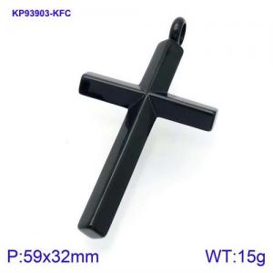 Stainless Steel Cross Pendant - KP93903-KFC
