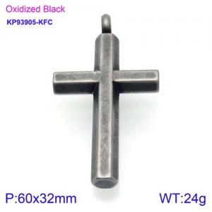Stainless Steel Cross Pendant - KP93905-KFC