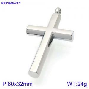Stainless Steel Cross Pendant - KP93906-KFC