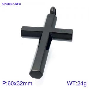 Stainless Steel Cross Pendant - KP93907-KFC